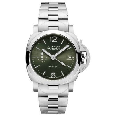 Panerai Luminor Quaranta BiTempo Green Dial Watch, 40mm
