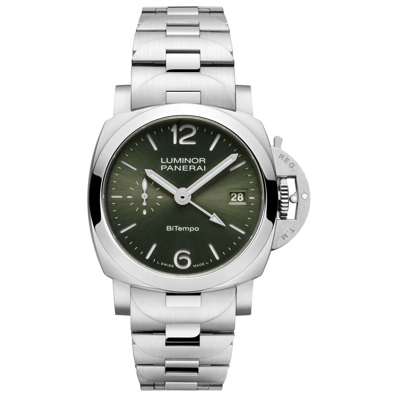 Panerai Luminor Quaranta BiTempo Green Dial Watch, 40mm image number 0
