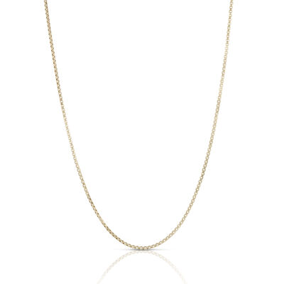 Toscano Half Round Box Chain 14K, 24"