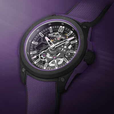 NORQAIN Wild One Skeleton Black Dial Watch, 42mm