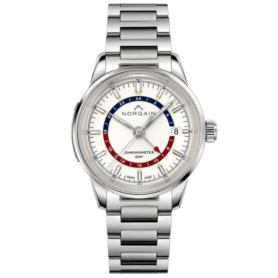 Norqain Freedom 60 GMT Opaline Steel Watch, 40mm