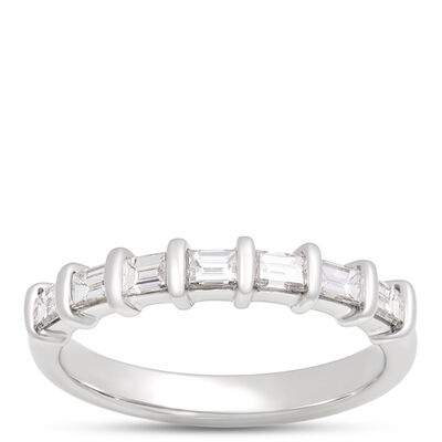 Baguette Diamond Band, ⅔ Total Carat Weight, Platinum