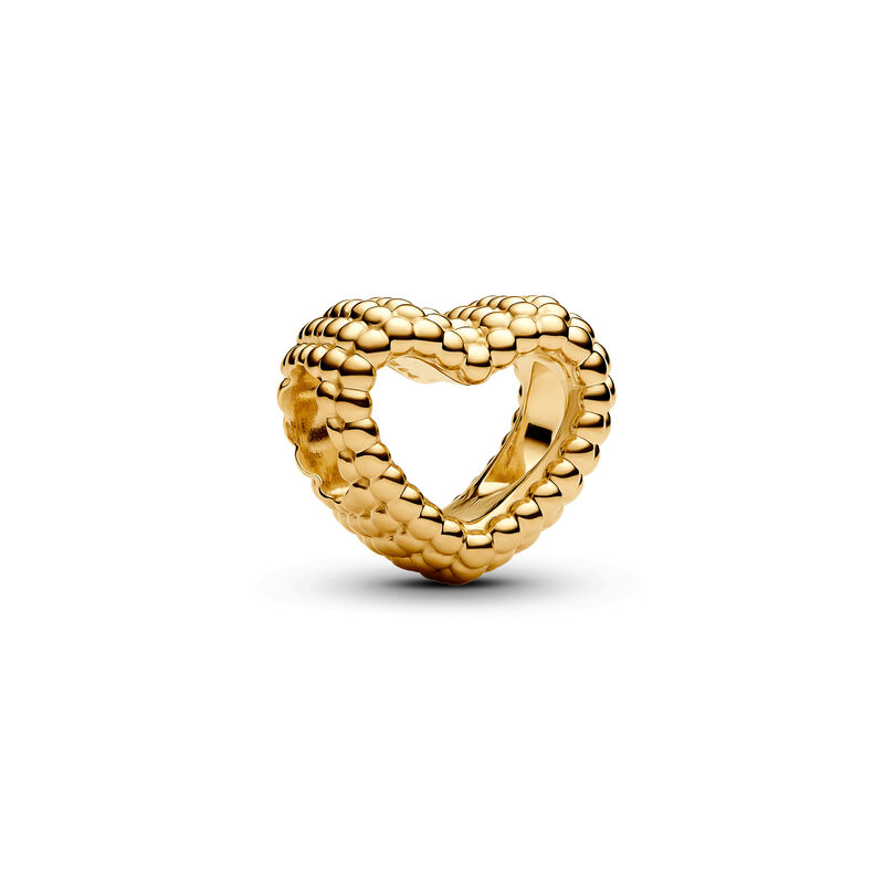 Pandora Beaded Open Heart Charm image number 0