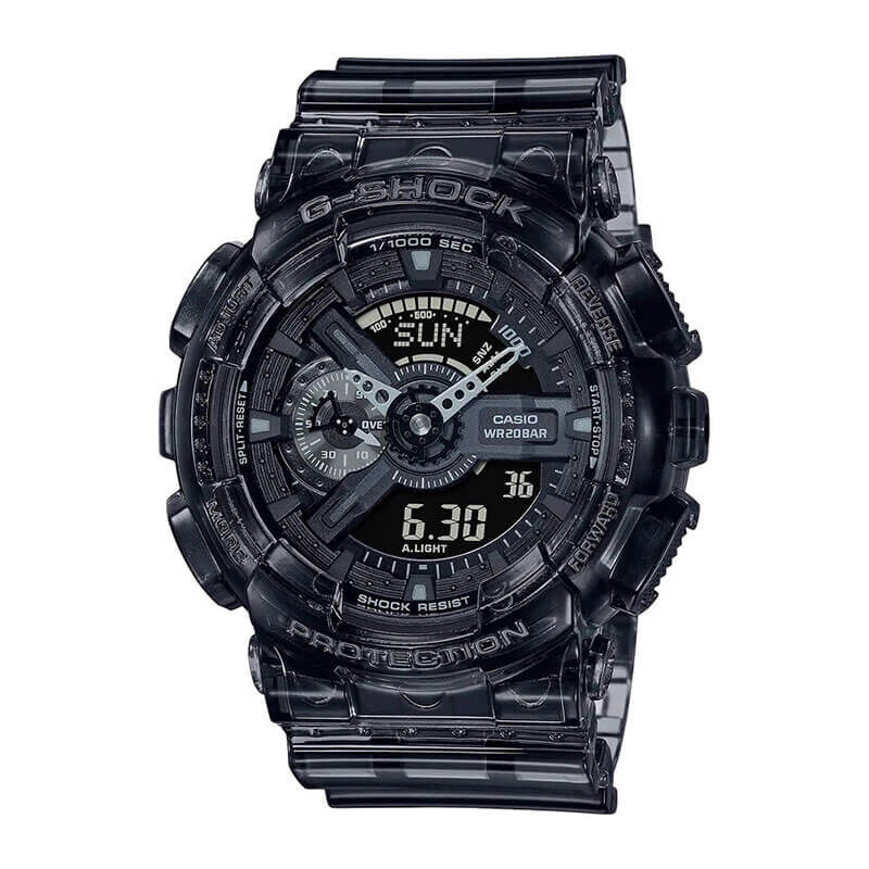 G-Shock Transparent Gray Resin Analog Digital Watch, 51.2mm image number 0