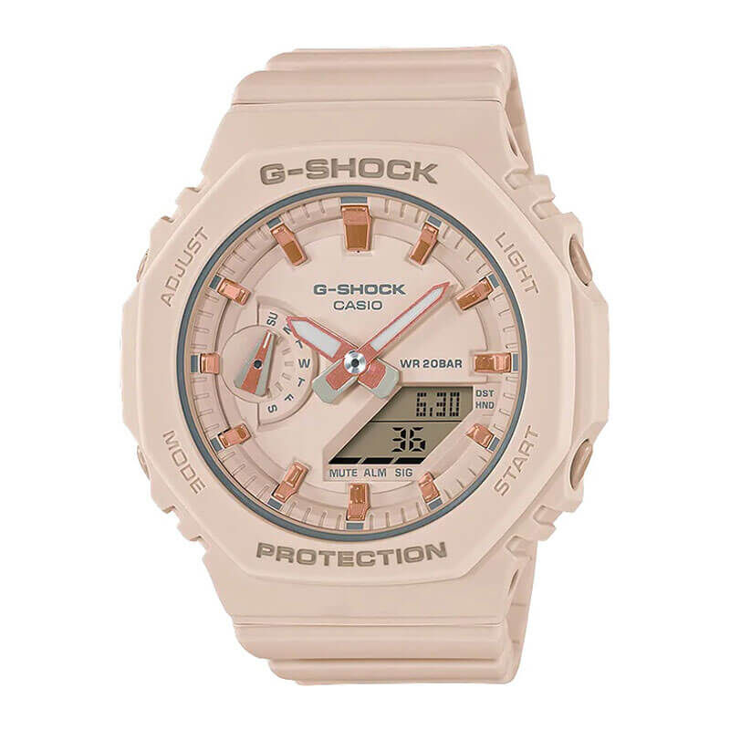 G-Shock Light Pink & Rose Detailed Octagon Bezel Watch, 46.2mm image number 1