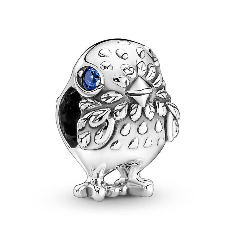 Pandora Sparkling Cute Blue Crystal Chick Charm image number 1