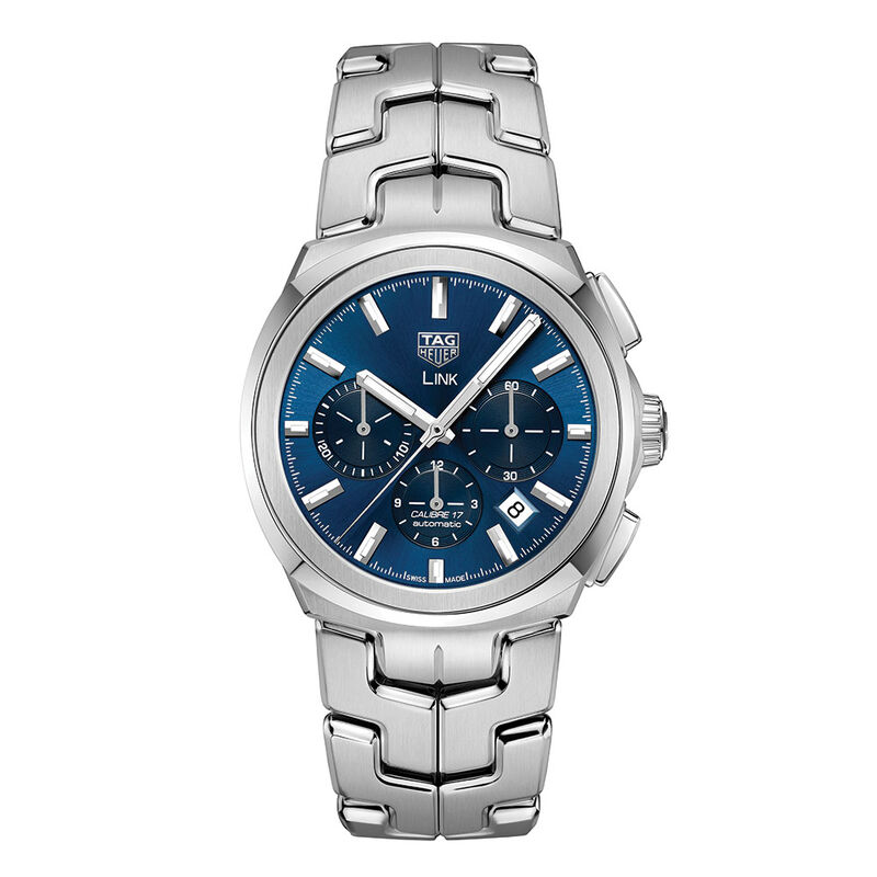TAG Heuer Link Calibre 17 Automatic Mens Blue Steel Watch image number 0