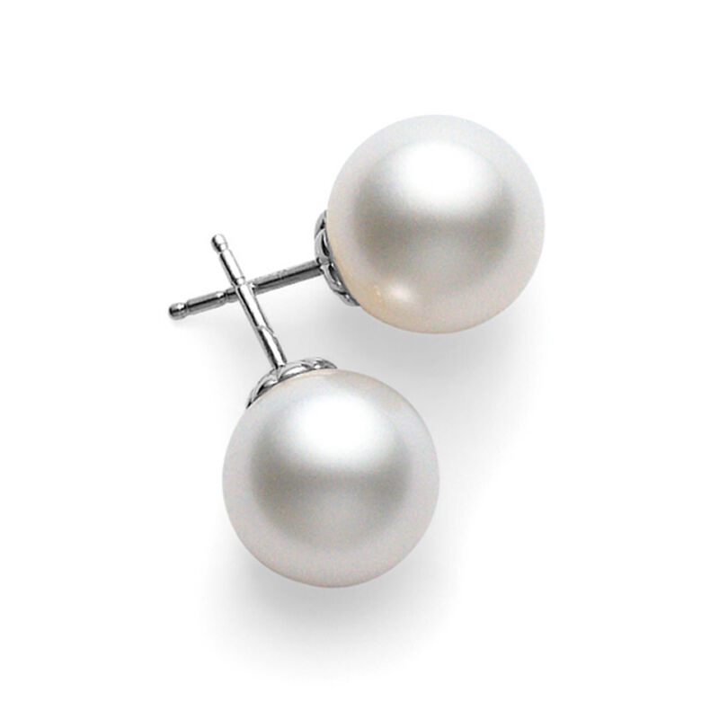 Mikimoto Akoya Cultured Pearl Earrings 8mm, A+, 18K image number 2