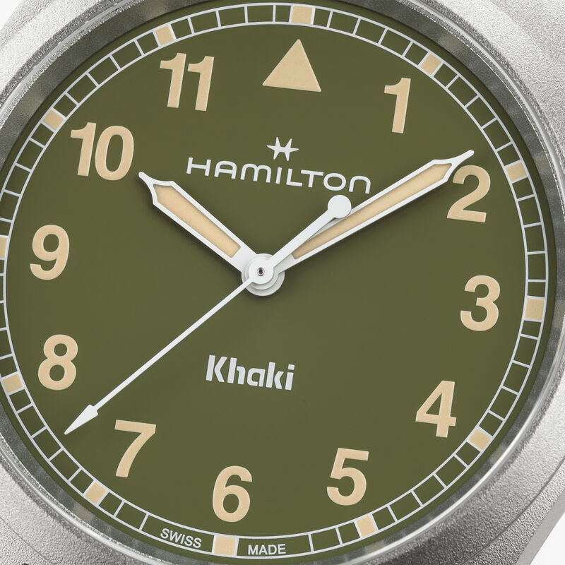 Hamilton Khaki Field Quartz Watch Green Dial, 38mm image number 3