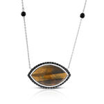 Lisa Bridge Tiger's Eye, Onyx & Black Sapphire Necklace