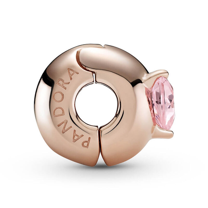 Pandora Pink Heart Solitaire Crystal Clip Charm image number 2