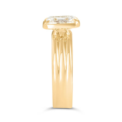 Bella Ponte Emerald Cut Solitaire Diamond Ring, 18K Yellow Gold
