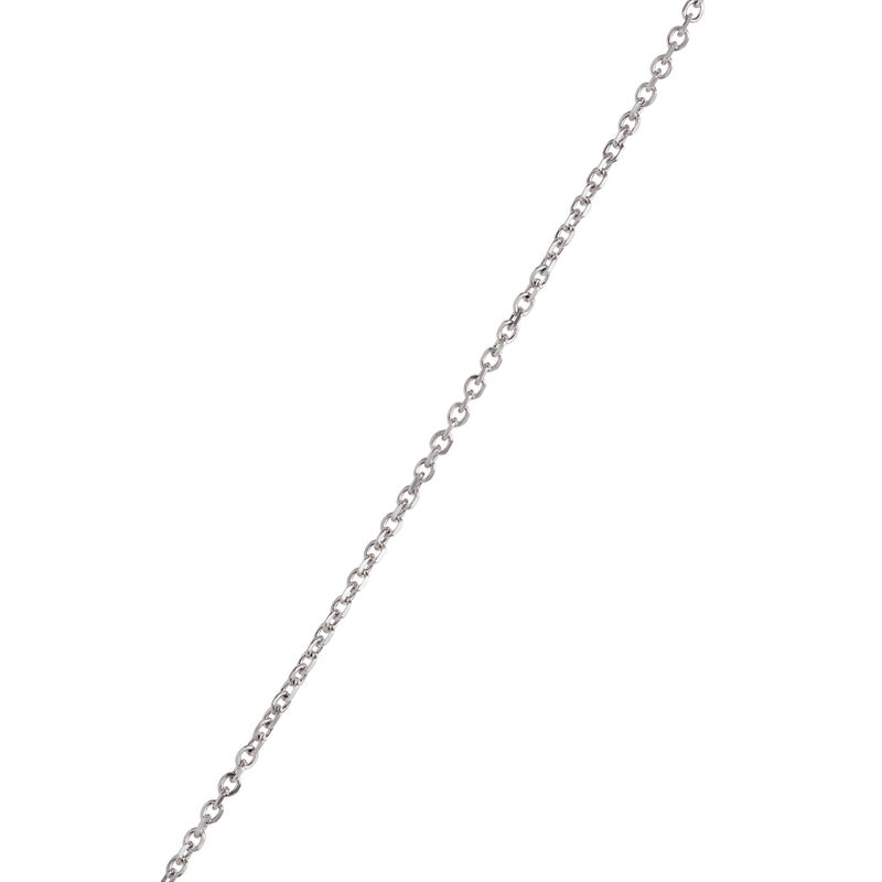 Round Tanzanite Pendant with Diamond Halo, 14K White Gold image number 3