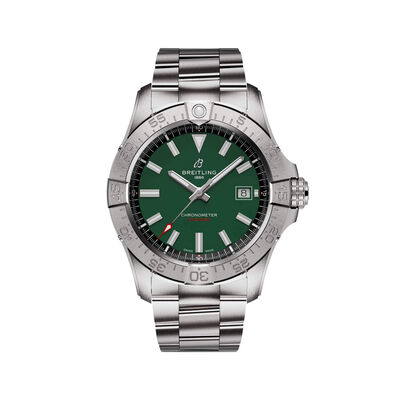 Breitling Avenger Automatic Watch Green Dial Steel Bracelet, 42mm