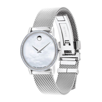 Movado Museum Classic Mother of Pearl & Diamond Watch