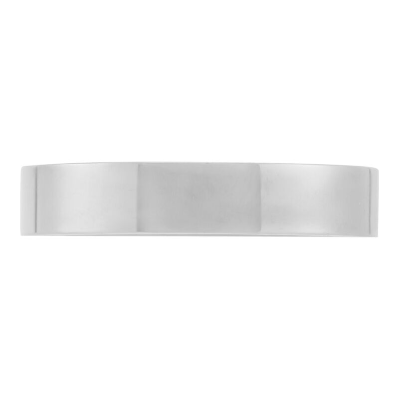 White Gold Polished Pipe Comfort Fit 4mm Band 14K image number 2