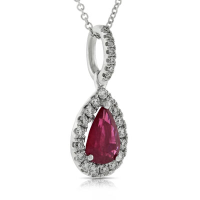 Ruby & Diamond Pendant 14K