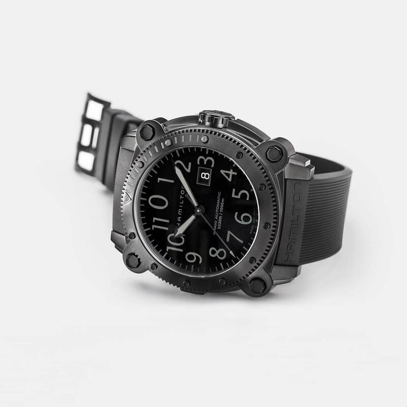 Hamilton Khaki Navy Belowzero 1000M Auto Watch Black Dial, 46mm image number 1