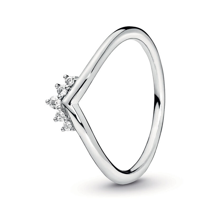 Pandora Tiara Wishbone CZ Ring image number 0
