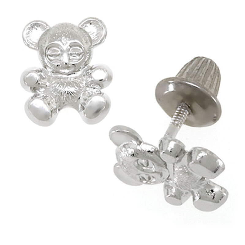 Baby Teddy Bear Earrings 14K image number 0