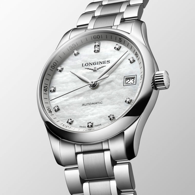 Longines Master Mother Of Pearl Diamond Indexes Dial  Watch, 34 mm image number 1