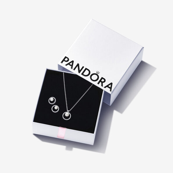 Pandora Treated Freshwater Cultured Pearl & Pavé Jewelry Gift Set