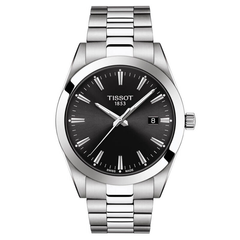 Tissot Gentleman Black Dial Steel Quartz Watch, 40mm image number 1