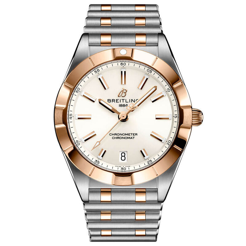 Breitling Chronomat 32 White Watch, 32mm, 18K & Steel image number 0