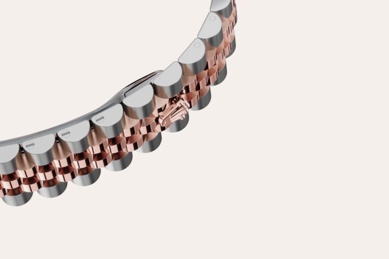 rolex datejust in everose rolesor - combination of oystersteel and everose gold, m278241-0018 - the jubilee bracelet - ben bridge