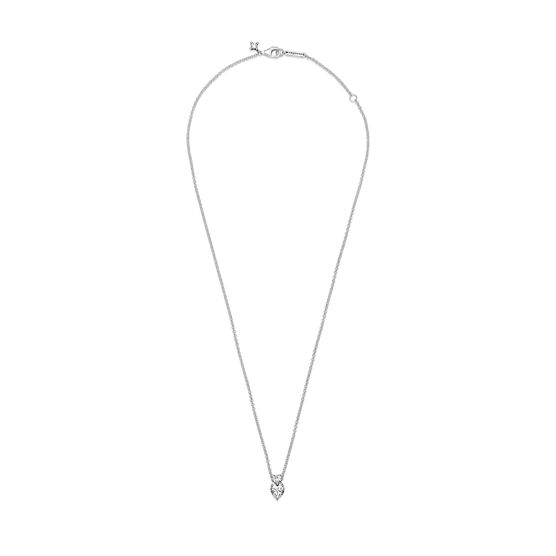 Pandora Double Heart Pendant Sparkling Collier Necklace - 391229C01-45 ...