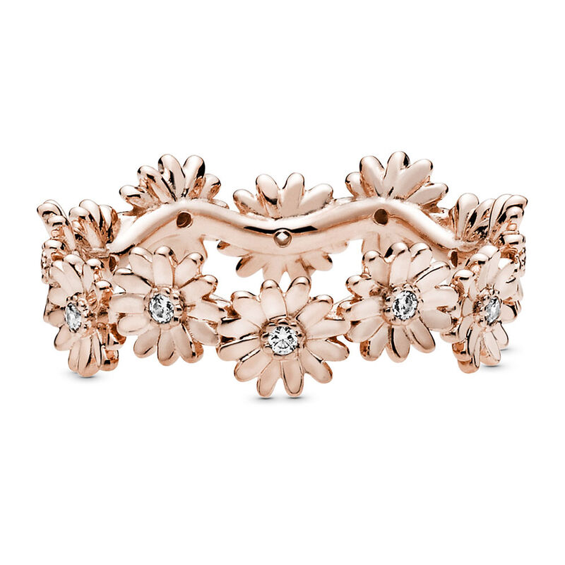 Pandora Sparkling CZ Daisy Flower Crown Ring image number 1