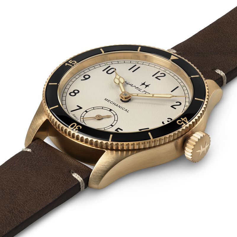 Hamilton Khaki Aviation Pilot Pioneer Mechanical Bronze White Dial Watch, 43mm image number 2