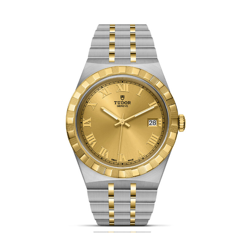 TUDOR Royal Watch Steel Case Champagne Dial Steel And Gold Bracelet, 38mm image number 0