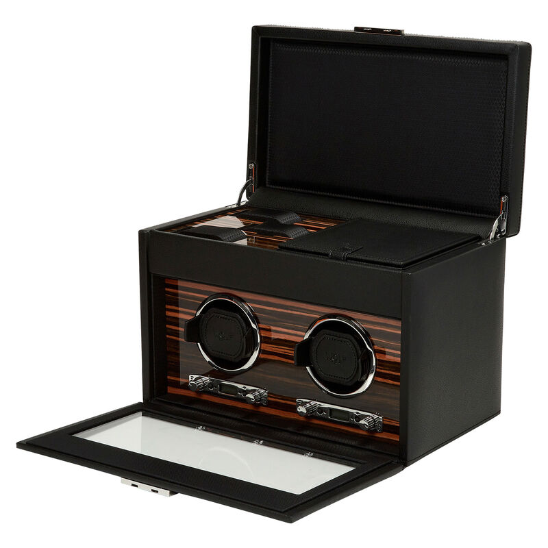 WOLF Roadster Double Watch Winder with Storage image number 0