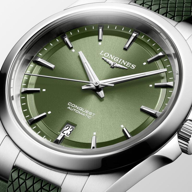 Longines Conquest Green Dial Watch, 38mm image number 2