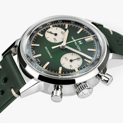 Hamilton American Classic Intra-matic Chronograph H Green Dial Watch, 40mm