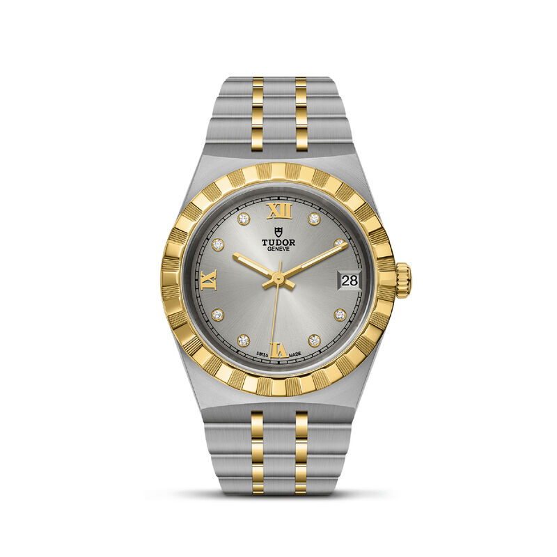 TUDOR Royal Watch Steel Case Silver Dial Steel And Gold Bracelet, 34mm image number 0