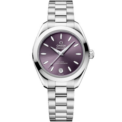 OMEGA Seamaster Aqua Terra 150M Purple Dial Watch, 30mm