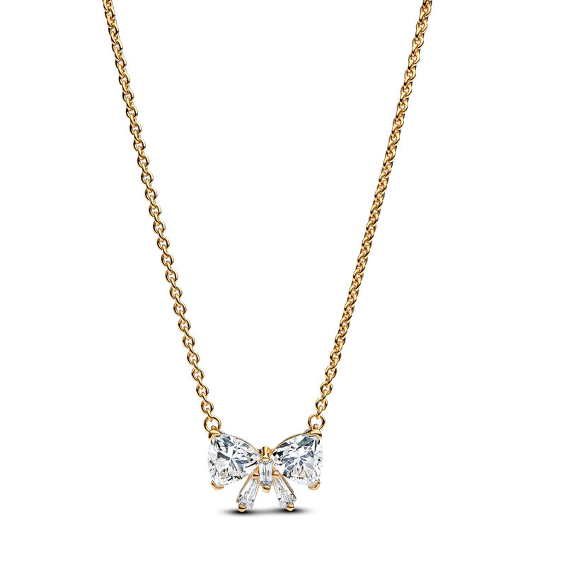 Pandora Sparkling Bow Necklace image number 0