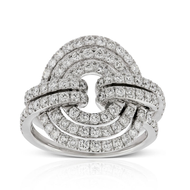 Triple Circle Diamond Ring 14K, 1.6 ctw. image number 1
