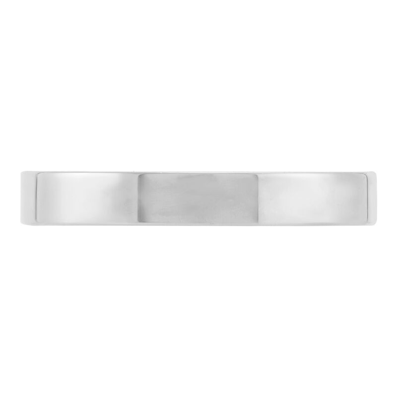 White Gold Polished Pipe Comfort Fit 3mm Band 18K image number 2