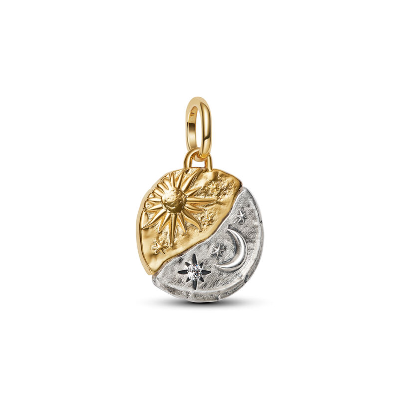 Pandora Sun and Moon Medallion Charm image number 0
