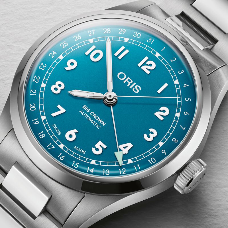Oris Big Crown Pointer Date Turquoise Dial Watch, 40mm image number 3