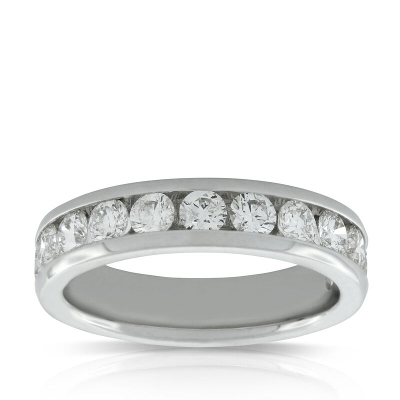 Channel Set Diamond Band 14K, 1.23 ctw. image number 0