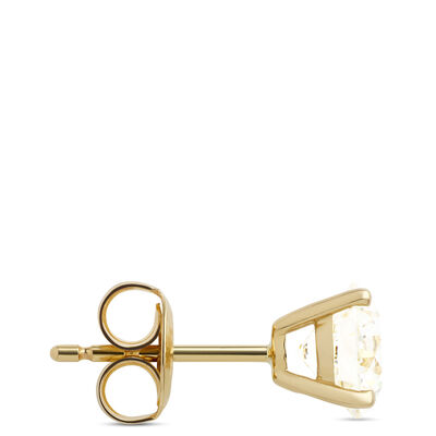 Classic Round Diamond Studs, 1 &frac12; Carat, in 14K Yellow Gold