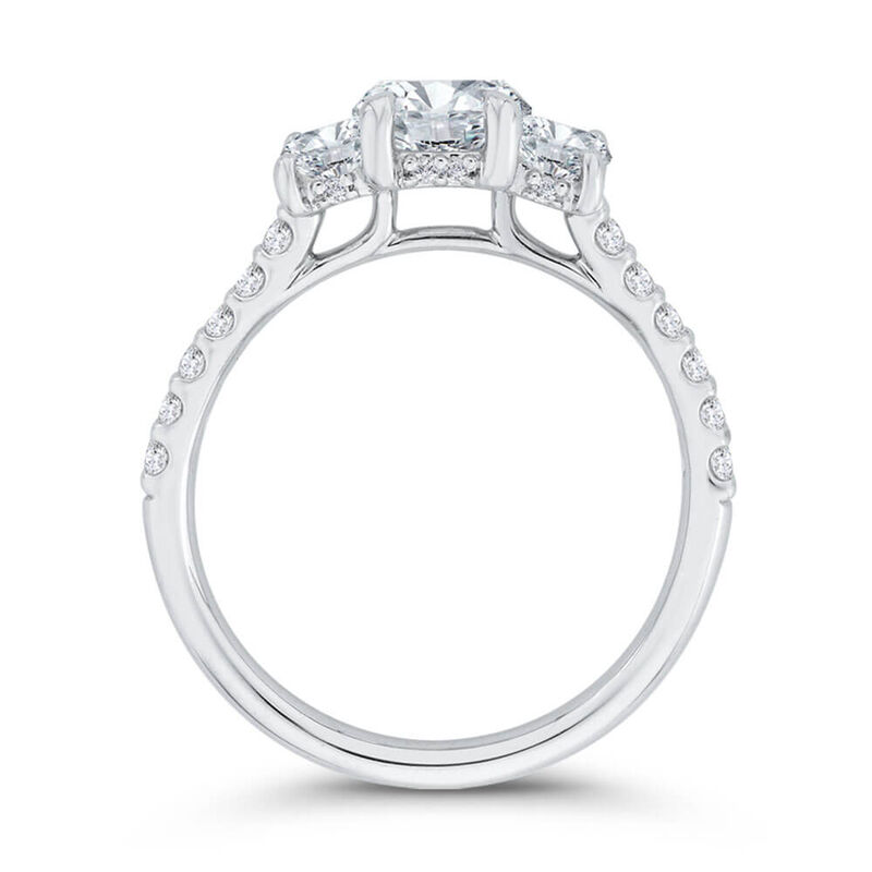 Bella Ponte 3-Stone Emerald Cut Diamond Engagement Ring 14K image number 3