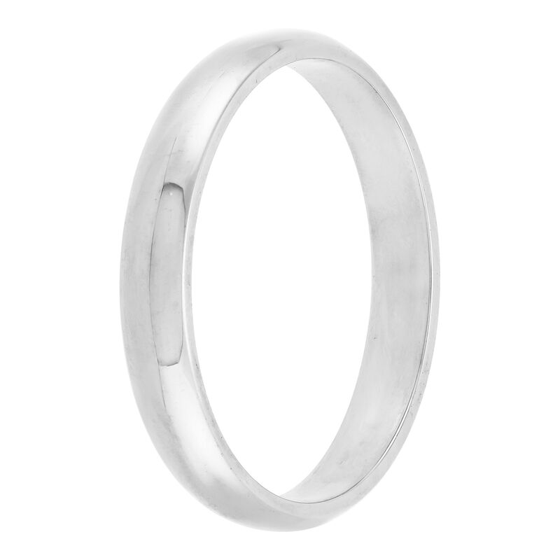Polished Rounded 3mm Band in Platinum image number 1