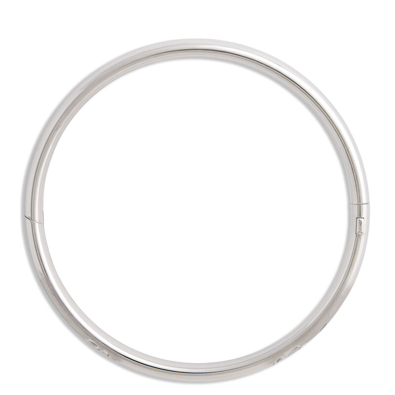 Stainless Steel Baby Bangle with Floral Engraving image number 1