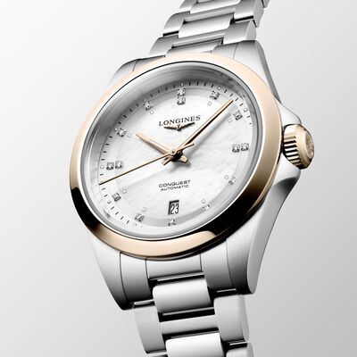 Longines Conquest White Dial Watch, 30mm