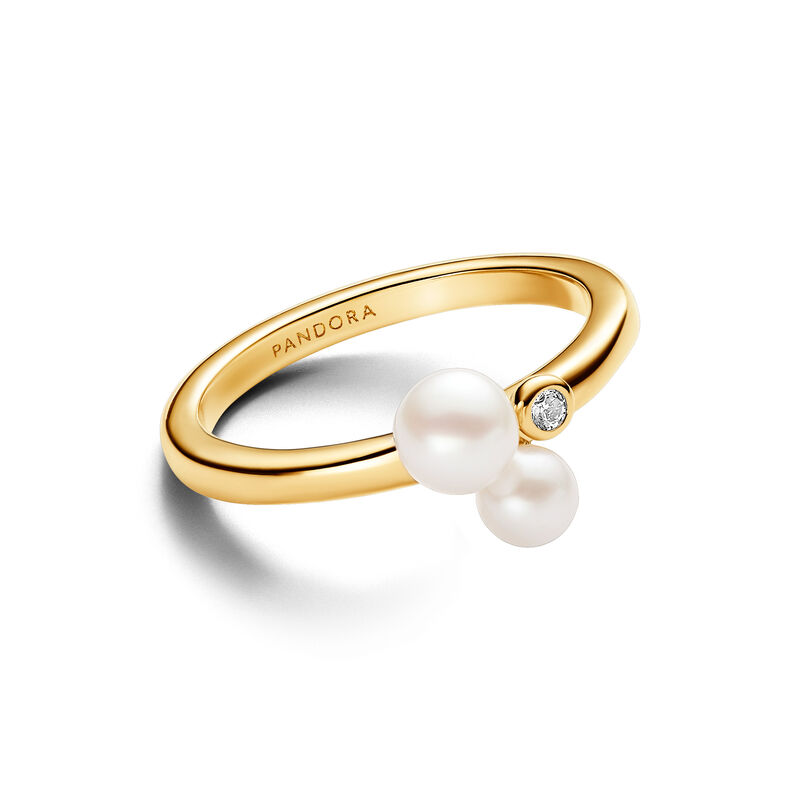 Pandora Duo Treated Freshwater Cultured Pearls Ring image number 1